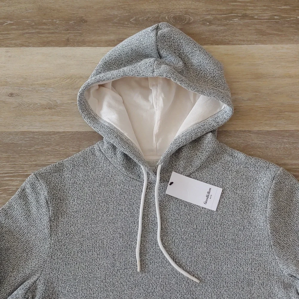 NWT Goodfellow & Co Men's Soft Hooded Pullover Grey Size M - Picture 2 of 9